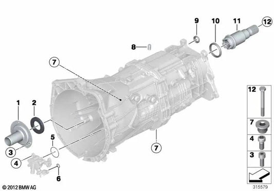 Adaptador para BMW Serie 1 F20, F21, Serie 3 E90, E91, E92, F30, F31, F34, Serie 4 F32, F36, X1 E84, X3 F25 (OEM 23108609440). Original BMW.