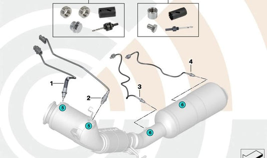 Sonda Lambda de Control para BMW Serie 1 F40, F52, Serie 2 F44, F45N, F46, Serie 7 G12N, X1 F48, F49N, X2 F39, MINI F54, F55, F56, F57, F60 (OEM 11788659884). Original BMW