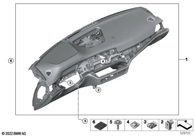 I-Tafel Sensatec HUD costura gris para BMW G20N, G28N, G22, G23, G26 (OEM 51459628094). Original BMW.