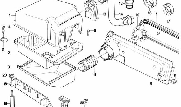 Soporte para BMW Serie 5 E34 (OEM 12901747172). Original BMW.