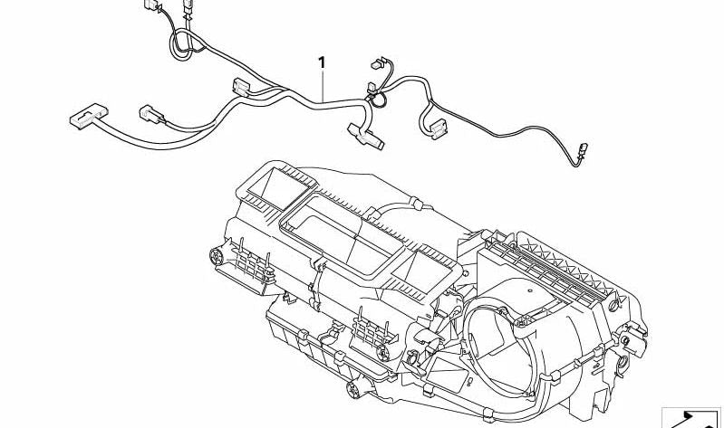 Cableado para aire acondicionado OEM 64116915728 para BMW E85, E86. Original BMW.