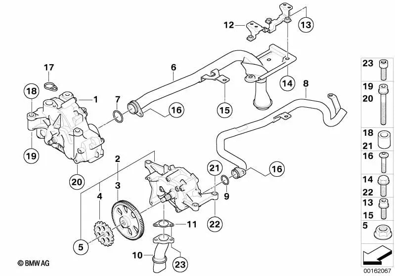 Oil extraction pump for BMW E90, E92, E93 (OEM 11417838312). Original BMW