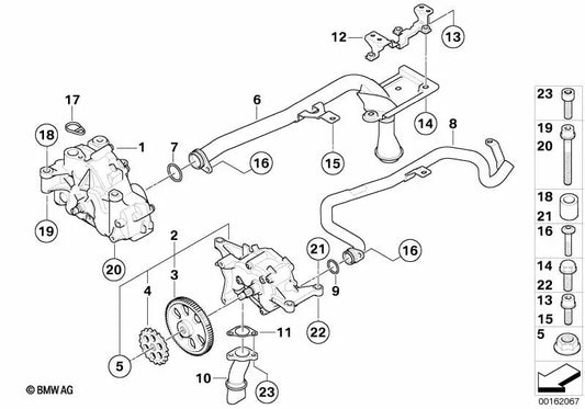 ISA screw with washer for BMW 3 Series E90, E92, E93 (OEM 07129905602). Original BMW