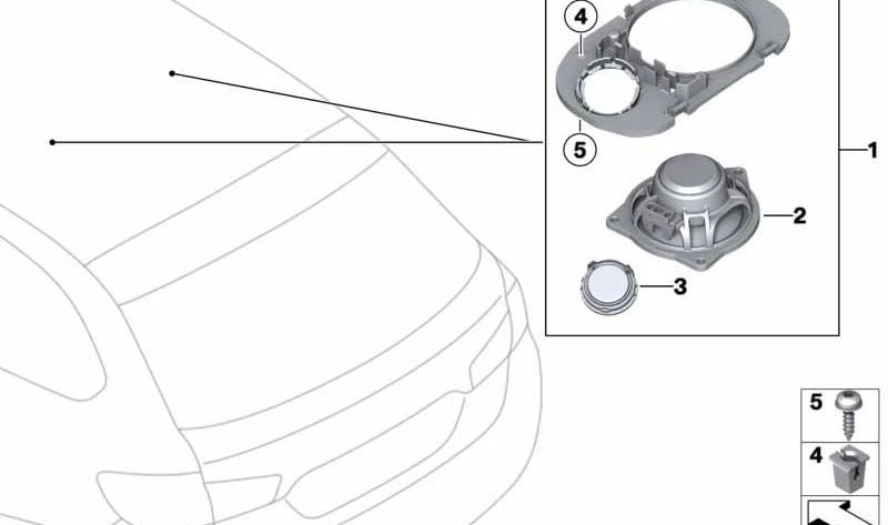 High-Een gauche Short OEM 65136809385 pour BMW G31. BMW d'origine.