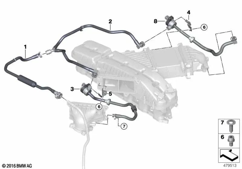 Cable de conexión para BMW Serie 7 G12, G12N (OEM 13908607966). Original BMW.