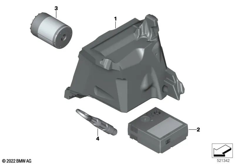 Storage Tray On-board Equipment for BMW 7 Series G70 (OEM 71105A01488). Original BMW