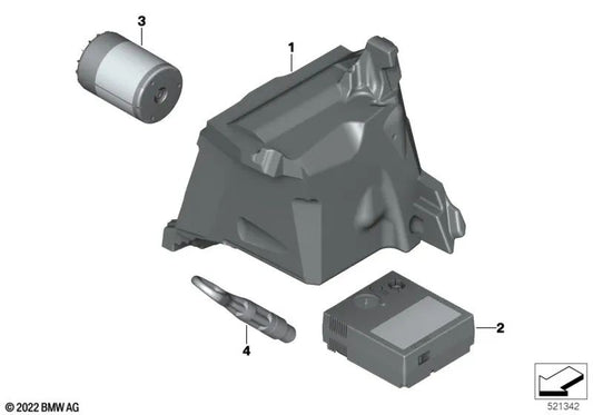 Bandeja de almacenamiento Equipamiento a bordo para BMW Serie 7 G70 (OEM 71105A01488). Original BMW