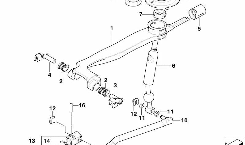 Fuelle neumática para BMW Serie 5 E60, E60N, E61, E61N, Serie 6 E63, E63N, E64, E64N (OEM 25117519775). Original BMW