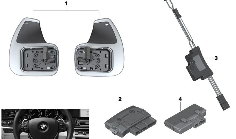 Unidad de control de la electrónica del volante para BMW F07, F10, F11, F18, F06, F12, F13 (OEM 61317848639). Original BMW