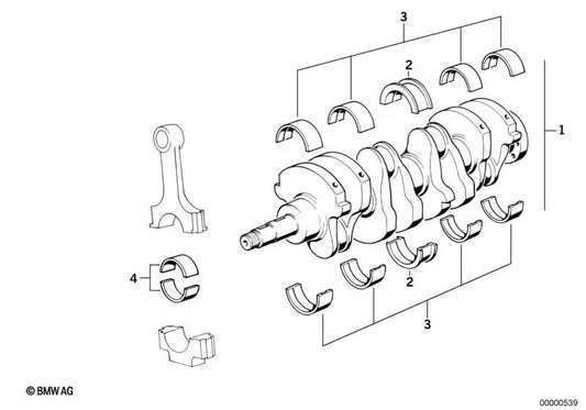 Blue guide bearing cup for BMW E30 (OEM 11211304035). Original BMW