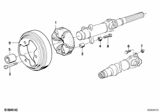 Espaciador para BMW Serie 5 E12, Serie 6 E24, Serie 7 E23 (OEM 26111225048). Original BMW.