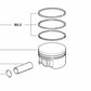 Juego de segmentos de pistón OEM 11251403809 para BMW E36, E34, Z3. Original BMW.