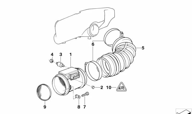 Mounting bracket for BMW 5 Series E34 (OEM 13711401369). Original BMW