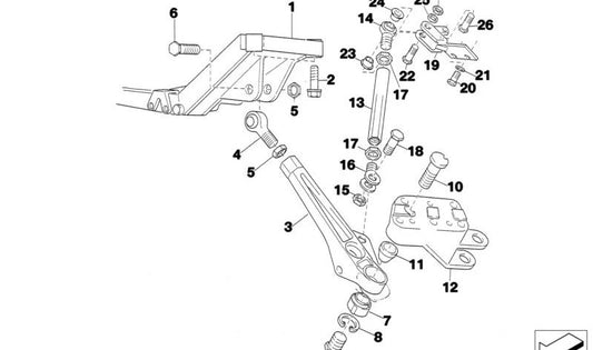 Boulon de suspension centrale OEM 31122484748 pour BMW (E46, E83, E85, E86, Z4). BMW d'origine.