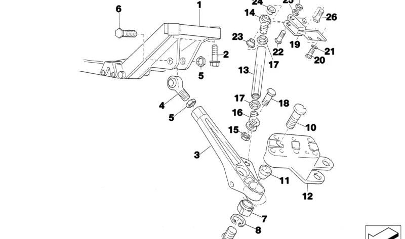 Vite di sospensione OEM 31122485914 per BMW (modelli compatibili: 1 serie F20, serie 2 F22, serie 3 F30, serie 4 F32). BMW originale.