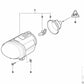 Tapa de cubierta del faro antiniebla para BMW X5 E53 (OEM 63178385742). Original BMW.