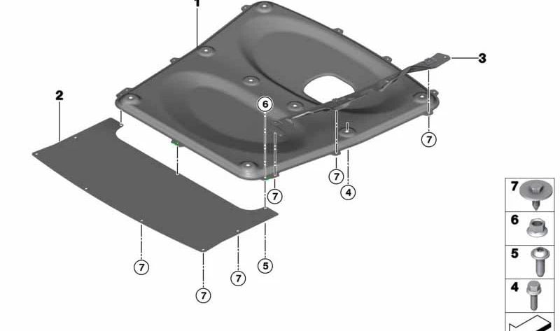 Adaptador Cubierta para BMW F87, F80, F82, F83 (OEM 51758055957). Original BMW.