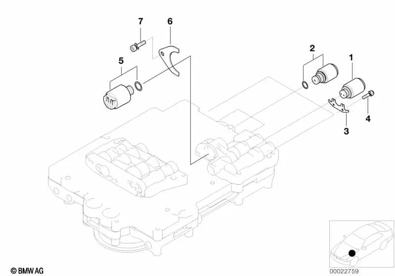 Regulador de Presión para BMW Serie 3 E46, Serie 5 E39, Serie 7 E38, Z4 E85 (OEM 24341423461). Original BMW.