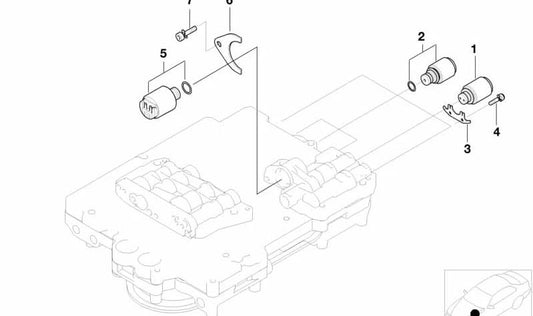 Clamping plate for BMW E46, E39, E38, E85 (OEM 24341423370). Original BMW