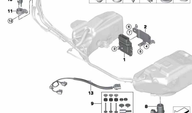 Cable adaptador OEM 61129296956 para BMW F11. Original BMW.