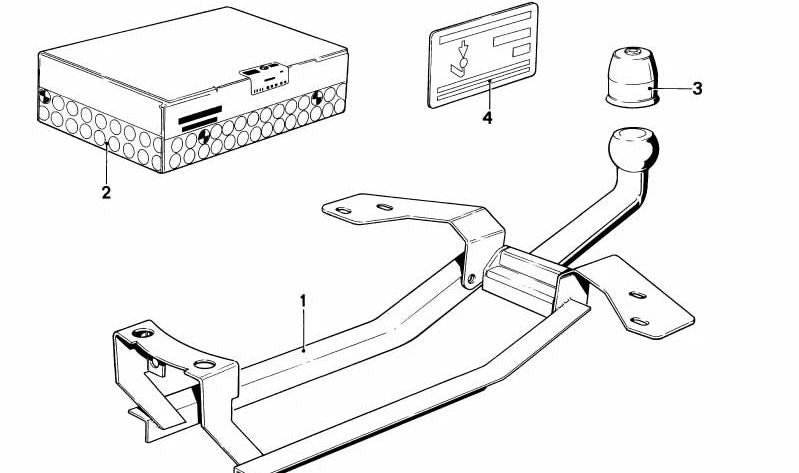 Detachable towbar for BMW 3 Series E21 (OEM 71601246906). Original BMW.