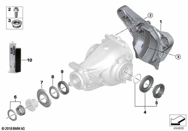 Tapa trasera para BMW X5 G05, G18N, X6 G06, X7 G07 (OEM 33118665150). Original BMW.