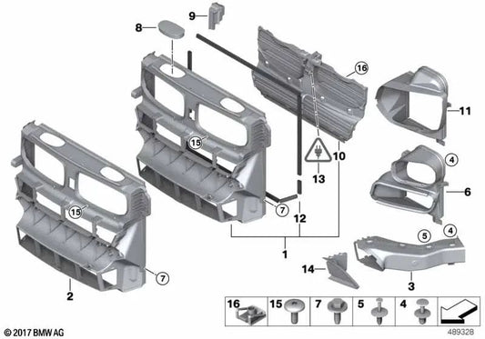 Canal de refrigeración del freno derecho para BMW X5 E70 (OEM 51748037140). Original BMW.