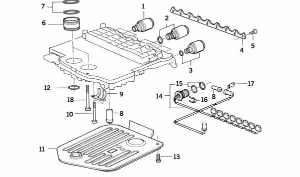 Soporte sensor de impulsos OEM 24341421194 para BMW E34, E39, E32, E38, E31. Original BMW.