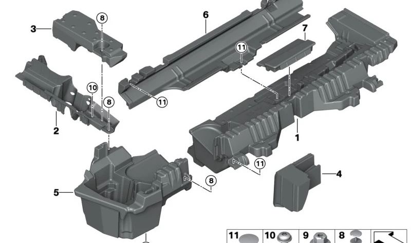 Cubierta del Depósito para BMW X3 G01, G01N (OEM 51477940710). Original BMW