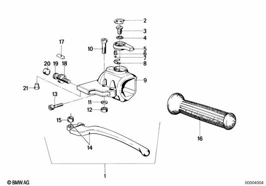 Unidad de agarre izquierda para BMW R 248 (OEM 32721241862). Original BMW.