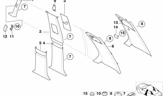 OM 51438174000 RIGHT BELVIVE HEIGHT ADJUSTMENT FOR BMW E38. Original BMW.