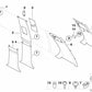 Cubierta de ajuste de altura del cinturón derecho para BMW Serie 7 E38 (OEM 51438174002). Original BMW.