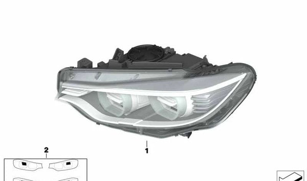 Faro LED AHL derecho para BMW F80, F32, F33, F36, F82, F83 (OEM 63117377850). Original BMW