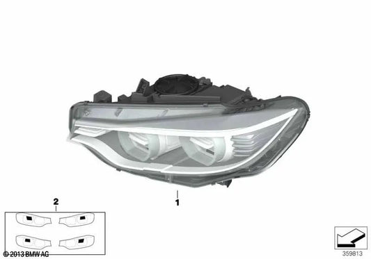 Faro LED AHL izquierdo para BMW Serie 3 F80 (OEM 63117377841). Original BMW.