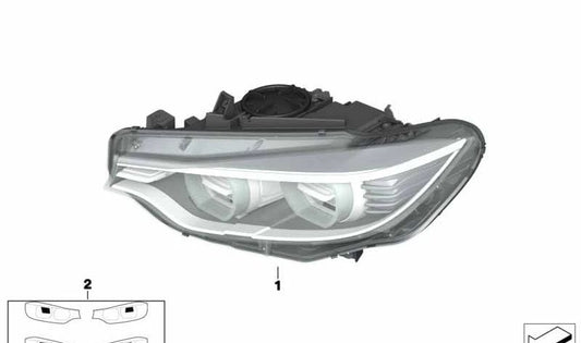 LED AHL LEGA RECHT für die BMW 3 F80 -Serie, 4 F32 -Serie, F33, F36, F82, F83 (OEM 6311737842). Original BMW