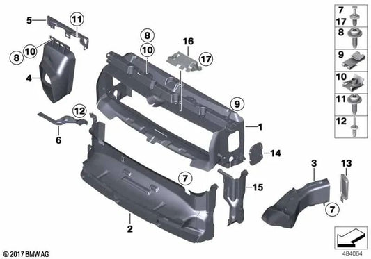 Left Brake Air Duct for BMW F20N, F21N (OEM 51747371749). Genuine BMW