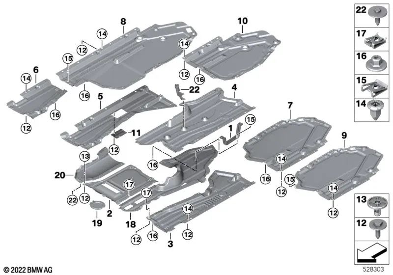 Cubierta inferior lateral izquierda para BMW F15 (OEM 51757377151). Original BMW