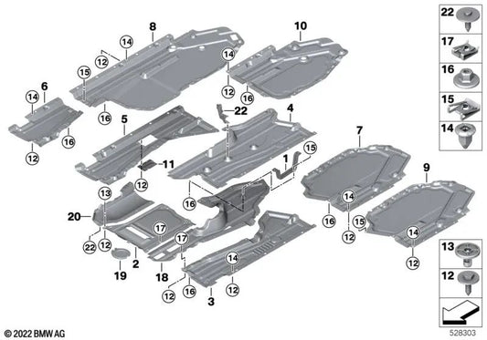 Left side lower cover for BMW F15 (OEM 51757377151). Original BMW