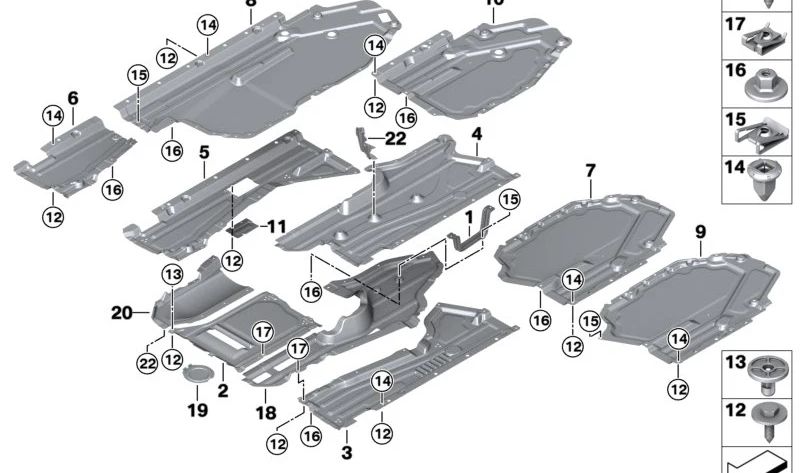 OEM thermal protector 51757430346 for BMW F15. Original BMW.