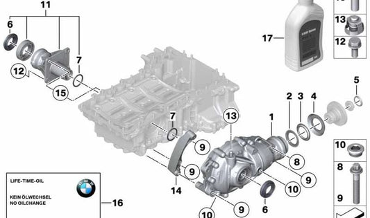 Distanciador para BMW F10, F11 (OEM 31507624890). Original BMW