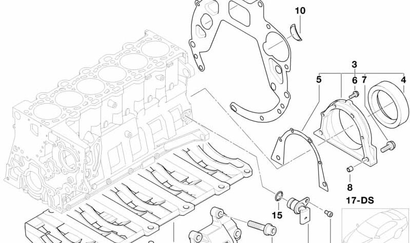 Tapa de motor OEM 11141722774 para BMW E36, E46, E34, E39, E38, E53. Original BMW