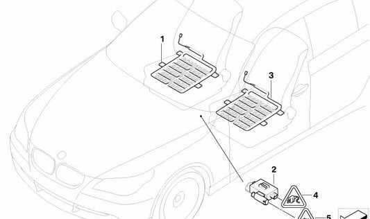 Vordersitzsensor OEM 65776940423 für BMW E60, E61. Original BMW.