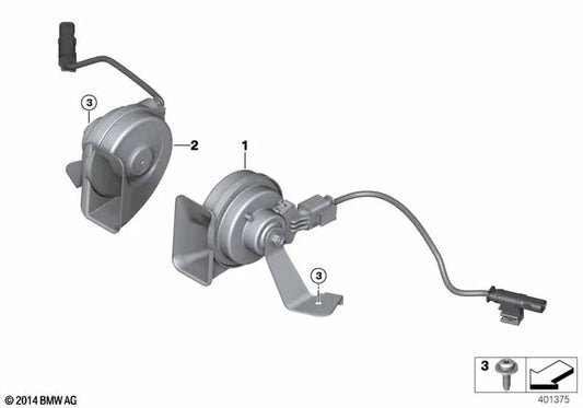 Fanfarria de tono alto para BMW F48N X1 (OEM 61338737036). Original BMW