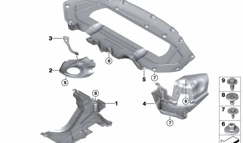 Difusor trasero OEM 51757347035 para BMW Serie 7 (G11, G12). Original BMW