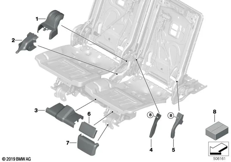 Titelseite für BMW G07, G07N (OEM 52307955607). Original BMW