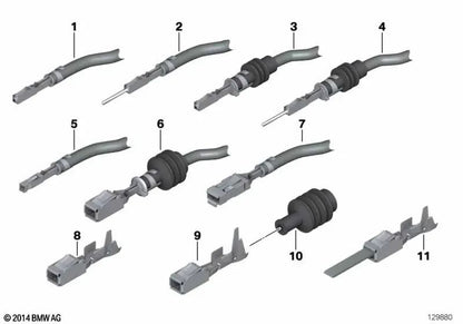 Contacto hembra ELO-Power 5,2x0,63 para BMW Serie 1 E81, E82, E87, E88, F20, F21, F52, Serie 3 E36, E46, E90, E91, E92, E93, F30, F31, F34, F35, Serie 4 F32, Serie 5 E39, E60, E61, Serie 6 E63, E64, Serie 7 E38, E65, E66, i I01, I12, I15, I20, X1 E84, X3