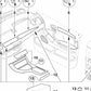 Wooden molding for lower central console OEM 51167124562 for BMW X5 E53. Original BMW.