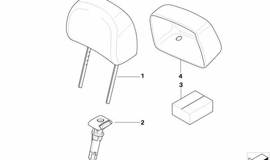 Coperchio in abbellosa del poggiatesta OEM 52107211561 per BMW E63, E64. BMW originale.