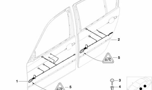 Cableado Lado del Conductor para BMW Serie 3 E46 (OEM 61126936304). Original BMW