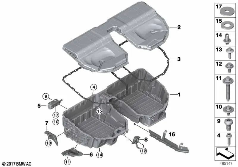 Soporte delantero izquierdo para BMW Serie 7 G11, G11N, G12, G12N (OEM 61258614768). Original BMW